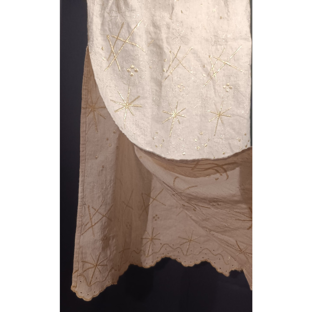 VTG BIS by Gene Ewing Embroidered Starburst Scalloped Hem Boho Cottagecore Small - Picture 5 of 9